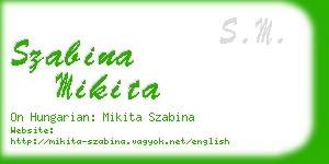 szabina mikita business card